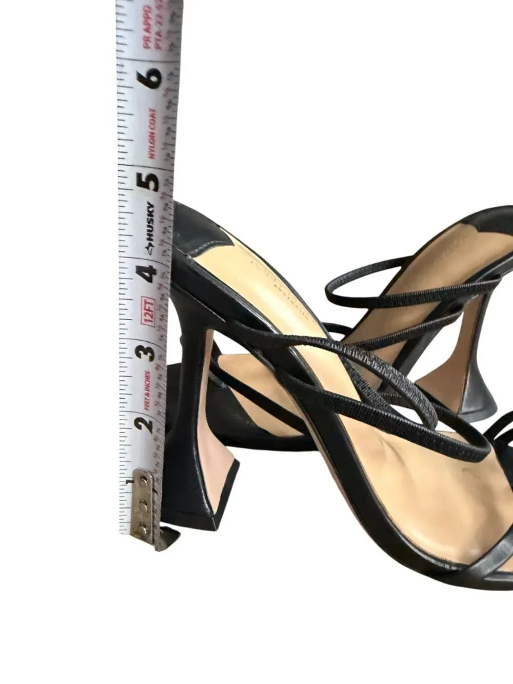 Tony Bianco Black Strappy Sculpted-Heel Sandals
